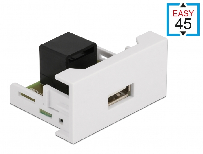 Easy 45 moodul: USB 2.0 A (F) - RJ45 (F) 22.5mm x 45mm