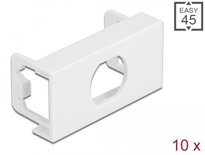 Katteplaat Easy 45 1-le moodulile, M15 väljalõikega 15.2mm, 45 x 22.5mm (pakk/ 10tk)