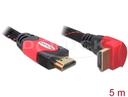 Delock Cable High Speed HDMI with Ethernet – HDMI A male > HDMI A male angled 4K 5 m