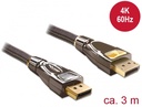 Delock Cable Displayport 1.2 male > Displayport male 4K 60 Hz 3 m Premium