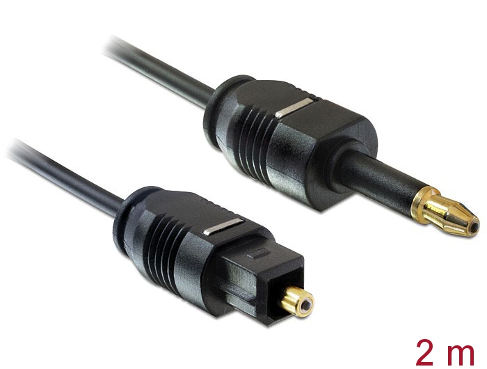 [82876] Toslink/SPDIF kaabel - Toslink mini 3.5mm 2.0m, must