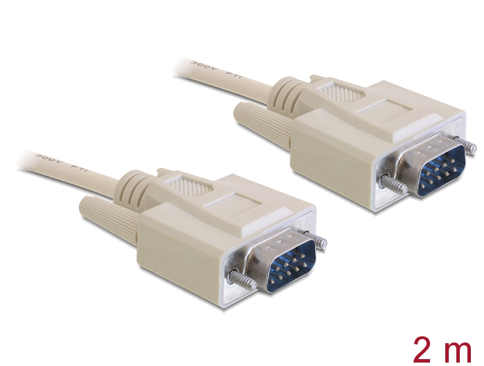 Serial kaabel 2.0m RS-232 DB9 (M) - RS-232 DB9 (M)