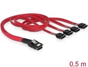 mini SAS SFF-8087 - 4 x SATA 7 pin kaabel 0.5m