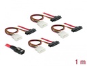 Mini SAS kaabel 0.5m (SFF-8087 - SFF-8482), 1.0m toitekaabel, must