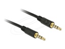 3.5mm kaabel 2.0m, 4pin, must