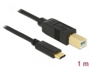 USB-C kaabel C - B 1.0m, (USB 2.0 480 Mbps)