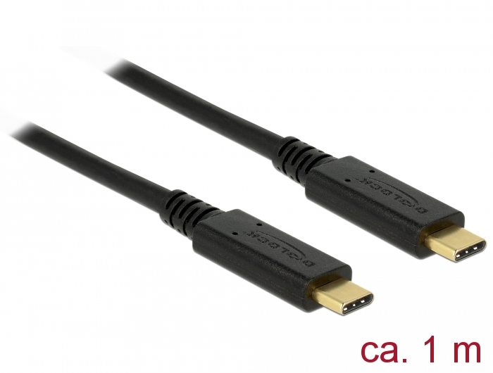 USB-C kaabel 1.0m, USB 3.1 5Gbps, 3A, must