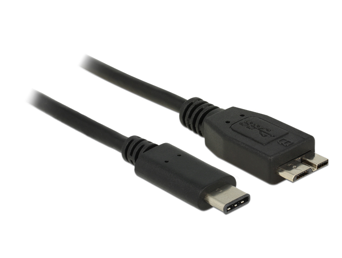 USB-C kaabel C - Micro B 0.5m, USB 3.1 10Gbps, 3A, must