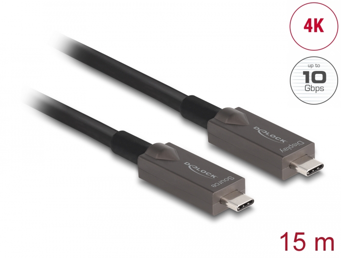 USB-C kaabel 15.0m, Active Optical, Video + Data + PD