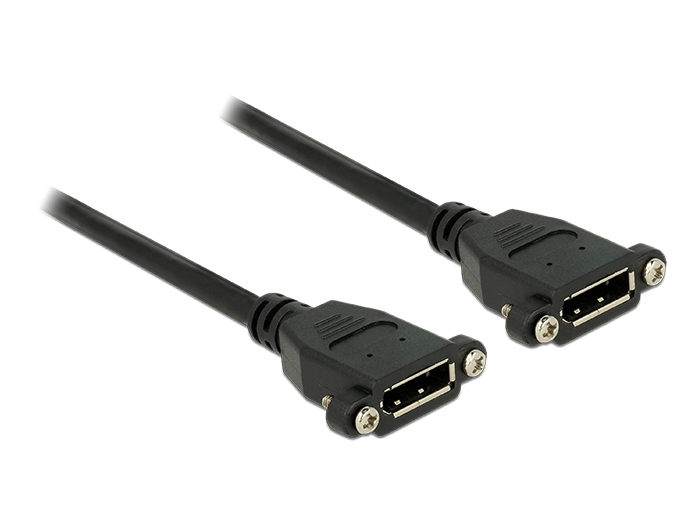 Displayport pikenduskaabel paneelile Displayport (F) - Displayport (F), 4K 60Hz, 0.25m, must