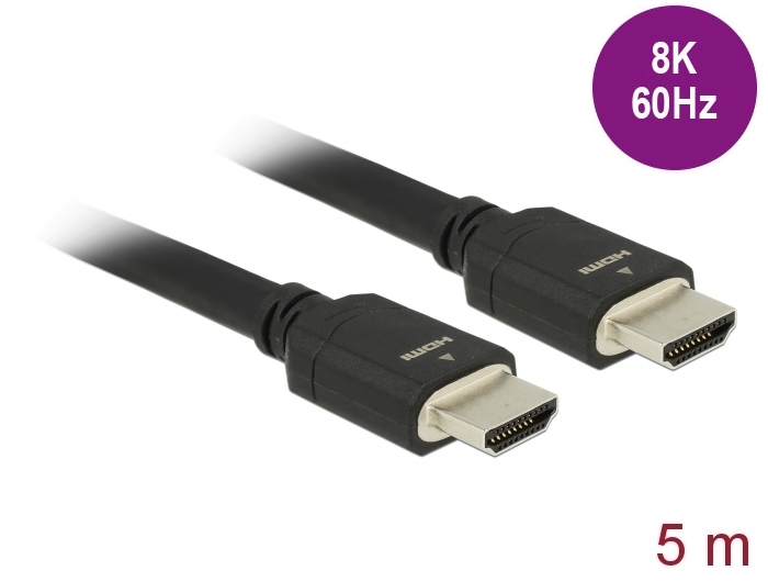 HDMI kaabel 5.0m, High Speed, 8K@60Hz, 5K@120Hz, 4K@240Hz, eARC, Dynamic HDR, Dolby Vision