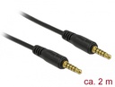 3.5mm kaabel 2.0m, 5pin, must
