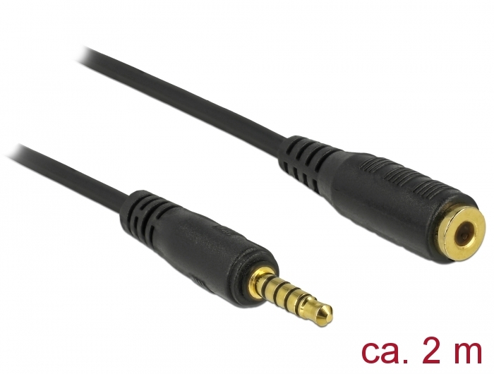 [85702] 3.5mm pikenduskaabel 2.0m, 5pin, must