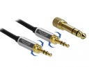 3.5mm kaabel 2.0m, 3pin, lisaks kaasas 6.35mm üleminek