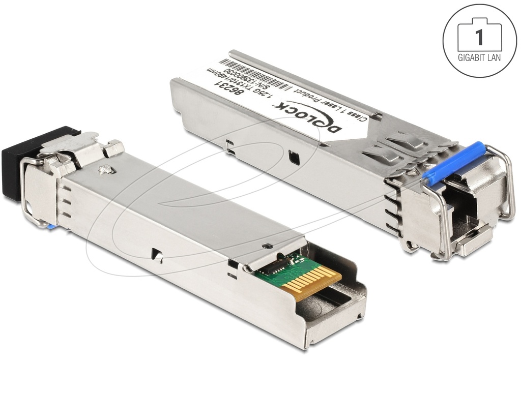 [86231] Delock SFP Module 1000Base-BX SM TX 1310 / RX 1490 nm DDM
