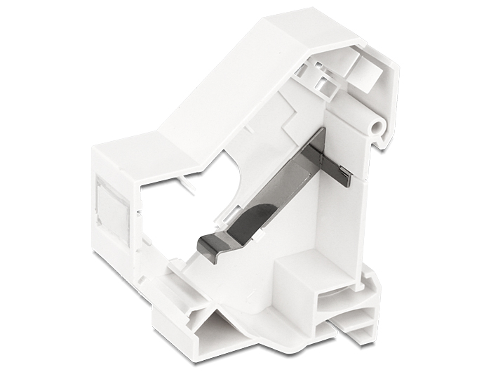 Kinnitus DIN-rail RJ45 modularpesadele, maandusega