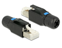 Modularpistik RJ45 Cat6a ühekiulisele/mitmekiulisele, 24-26 AWG 22-23 AWG, tööriistavaba