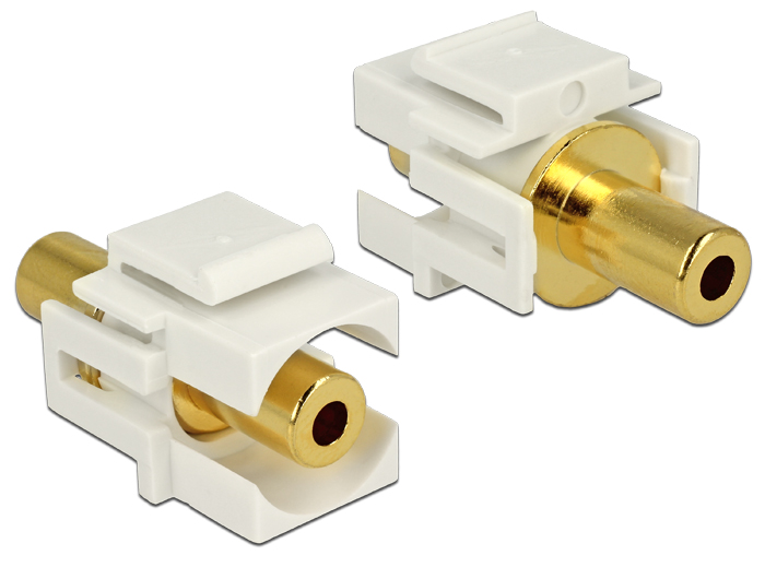[86336] Delock Keystone module Stereo jack 3.5 mm female > Stereo jack 3.5 mm female gold plated