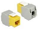 Modularpesa RJ45 Cat6 varjestamata, tööriistavaba, kollane