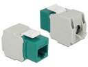 Modularpesa RJ45 Cat6 varjestamata, tööriistavaba, roheline