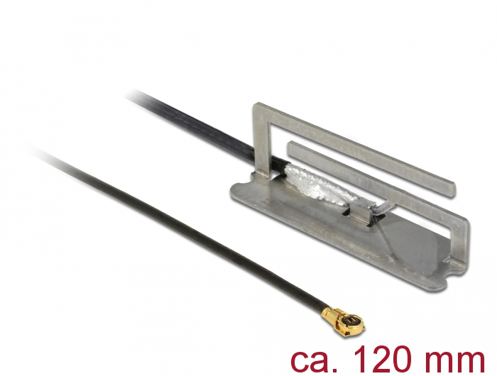 WLAN Antenn 1.6 dBi MHF IV/ HSC MXHP32 ühilduv otsik 802.11 ac/a/h/b/g/n PIFA 0.12m Internal