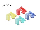 Vahetusklambrid RJ45 pistikule -punane, sinine, roheline, kollane, 10tk igat värvi