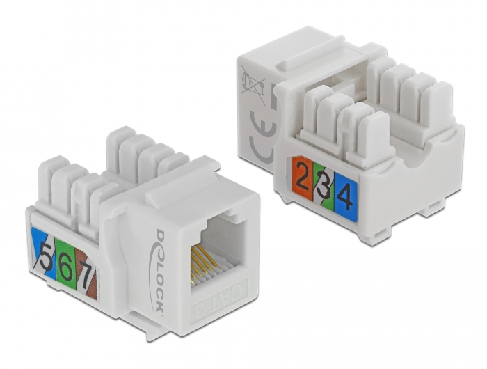 Delock Keystone Module RJ12 F > LSA Cat.3 UTP white