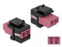 Delock Keystone Module LC Duplex female to LC Duplex female violet / black