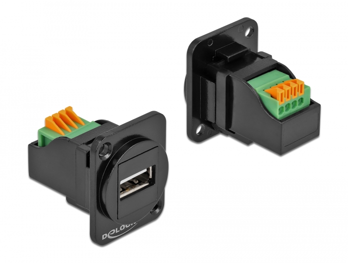 Tüüp-D moodul - USB-A 2.0 (F) - terminal block must
