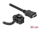 Keystone module HDMI female > HDMI female 110° with cable 22cm