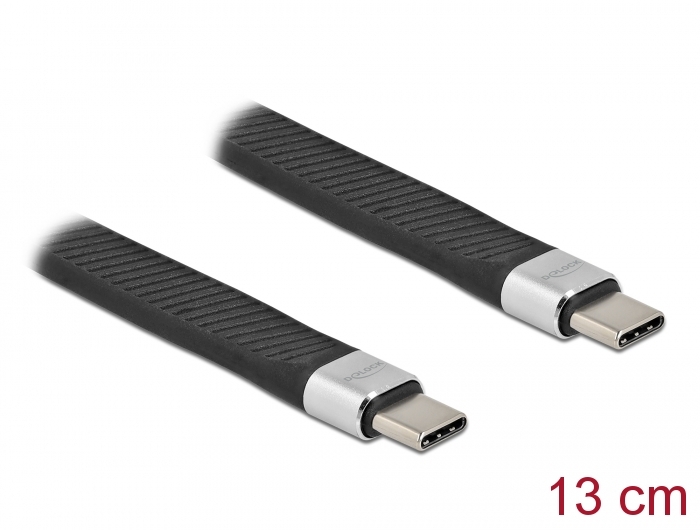 USB-C kaabel 0.13m, USB 2.0 480 Mbps, 5A, 20V must