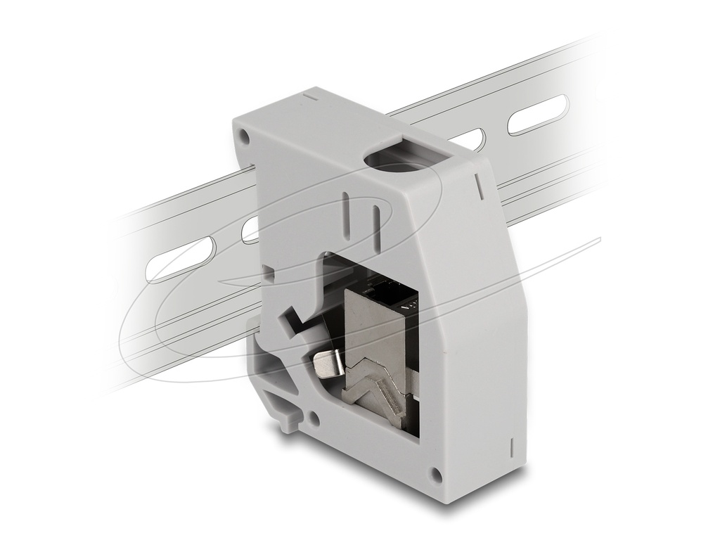 Keystone kinnitus 1 port DIN-liistule koos RJ45 F - F Cat.6A jätkupesaga