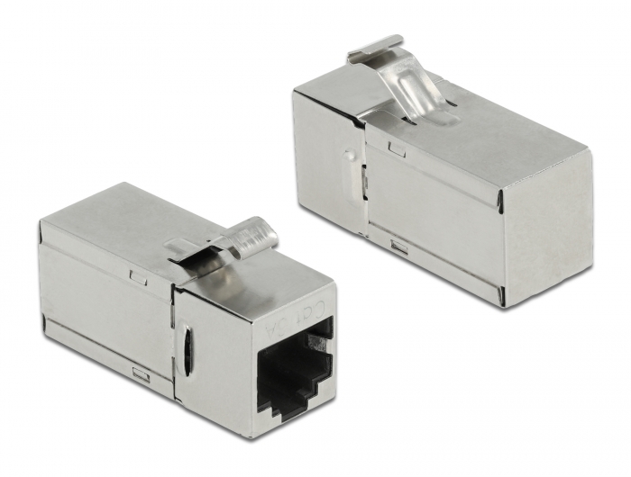 Jätkupesa RJ45 Cat6a nurgaga varjestatud keystone