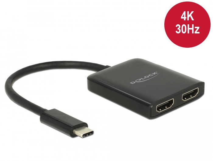 [87719] USB-C splitter 1 sisse / 2 välja HDMI (F) 2560x1440@60Hz / 3840x2160@30Hz