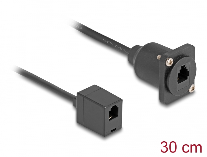 Tüüp-D moodul - RJ45 Cat10 F - F kaabliga 0.3m must