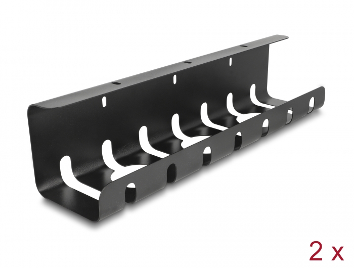 Kaablihoidja laua alla 430x100x40mm, metall must (2.tk)