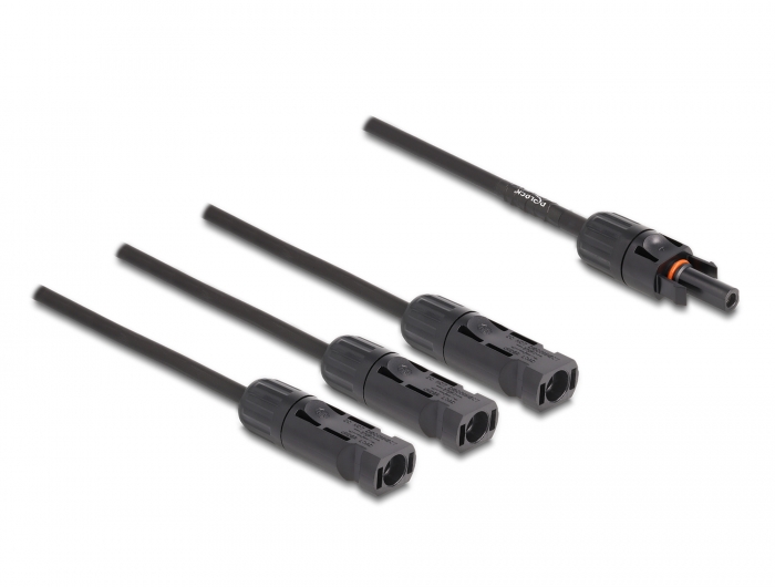 Delock DL4 Solar Splitter Cable 1 x female to 3 x male 35 cm black