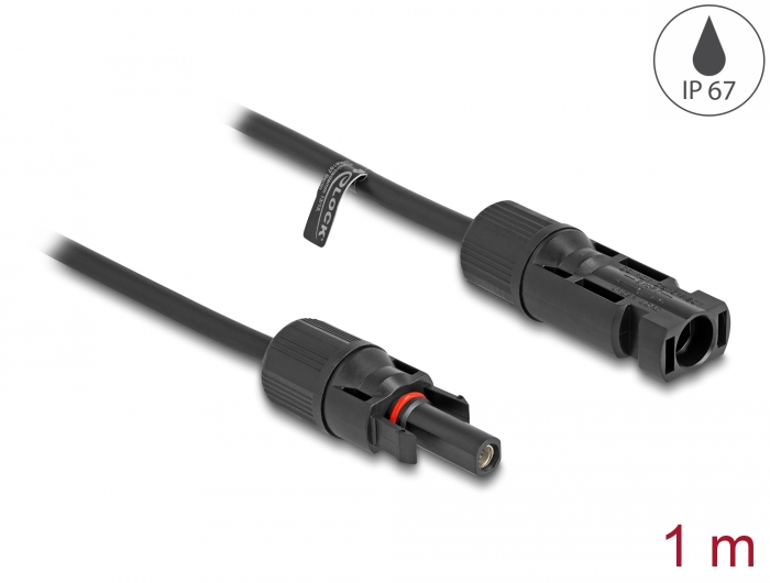 Delock DL4 Solar Cable 4 mm² male to female 1 m black