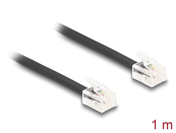 Telefonikaabel RJ11 1.0m, must