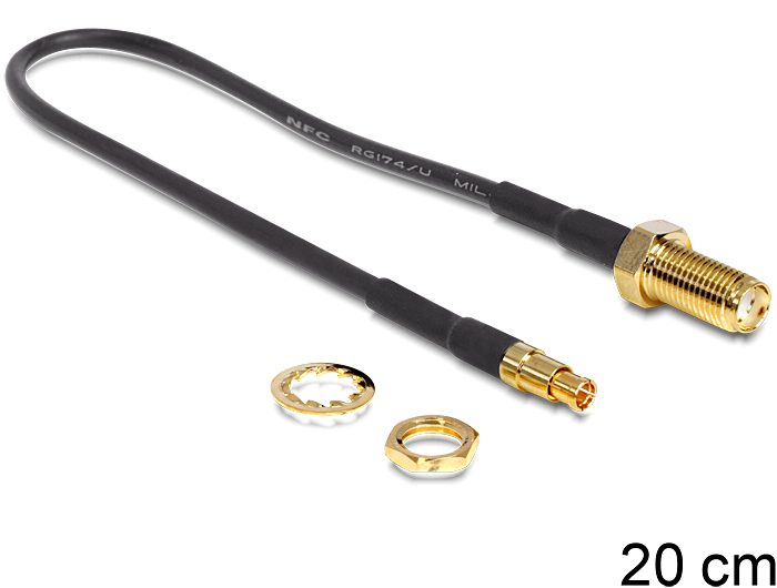 Antennikaabel 0.2m SMA pesa - TS-9 pistik