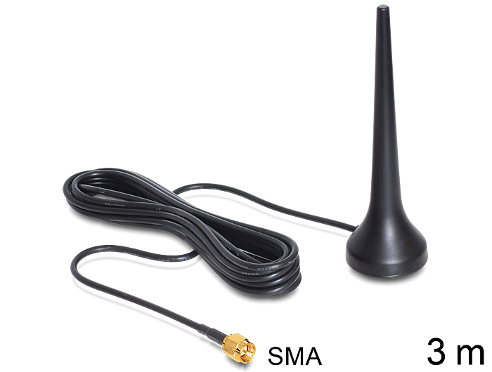 Ringantenn: 2 dBi, LTE, UMTS, GSM, sisetingimustele, magnetalusega, sma
