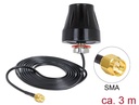 Ringantenn: 2 dBi LTE, GSM, UMTS, ZigBee, Z-Wave, b/g/n 2.4GHz, välitingimustele, 3.0m, sma