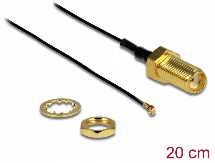 [88814] Üleminek antennile SMA - MHF 4, 0.81, 20cm, 10mm keermega