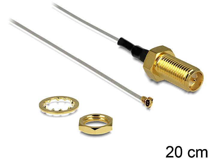[88815] Üleminek antennile RP-SMA - MHF 4, 0.81, 20cm, 10mm keermega