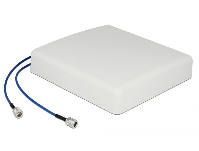 Delock LTE MIMO Antenna 2 x N jack 8 dBi directional with connection cable RG-402 37 cm outdoor beige