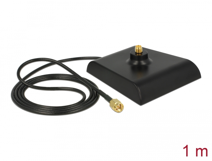 Delock Antenna Base SMA plug > SMA Jack 1 m Black Low Loss