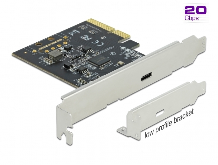 [89036] USB 3.2 laienduskaart: PCI, 1 x USB-C 3.2 Superspeed 20 Gbps