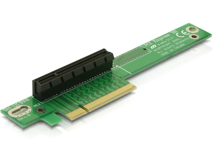 [89104] Riser-kaart: PCI-le x8 > x8 90kraadi vasak nurk
