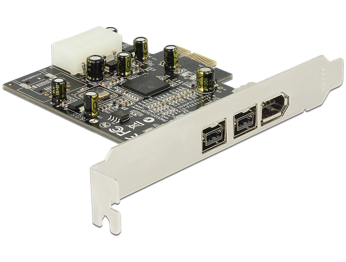 Laienduskaart: PCIe x1, 2 x FireWire B + 1 x väline FireWire A