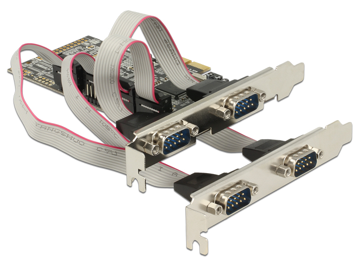 [89178] Laienduskaart: PCIe x1, 4 x Serial RS-232 DB9